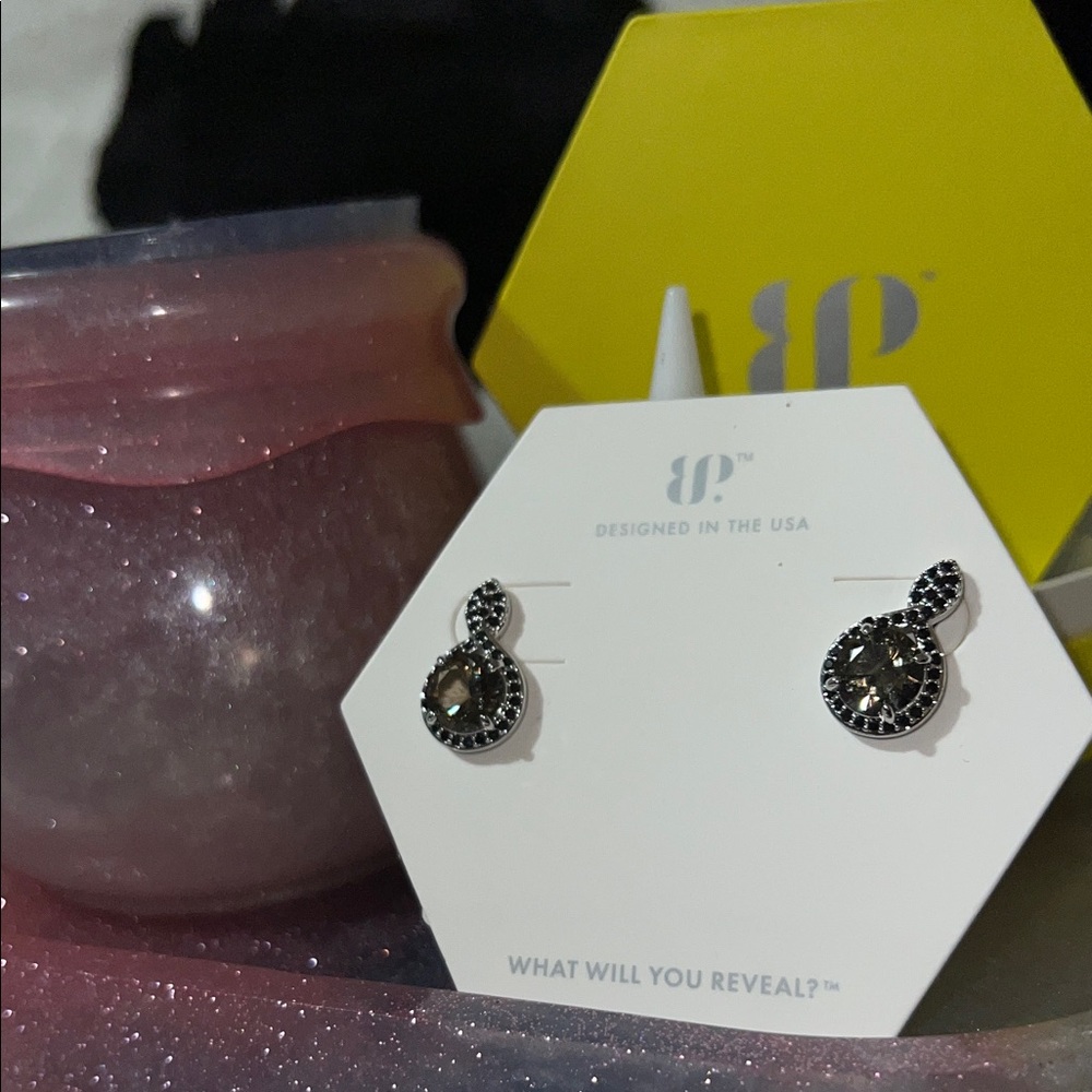 Black and Silver Earrings